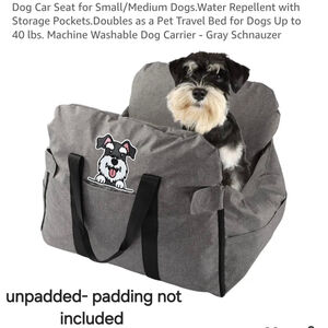 Unbranded Dog Carrier‎ & Travel Bed for Small/Medium Dogs - Gray/Black- unpadded